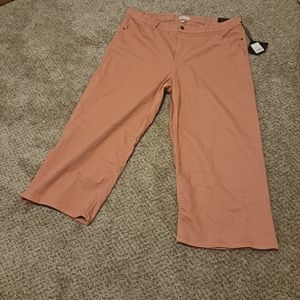 Plus Size Wide Leg Crop Pants